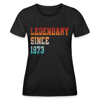 50. Geburtstag Vintage 1973 Legendary Since 1973 - Frauen Funktions-T-Shirt - Schwarz - Vorne - AI Model Female 172 light (172cm)