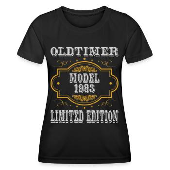 40. Geburtstag Oldtimer Model 1983 Limited Edition - Frauen Funktions-T-Shirt - Schwarz - Vorne - AI Model Female 172 light (172cm)