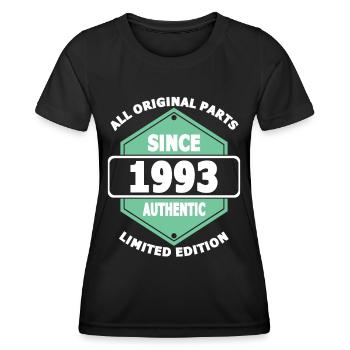 30th birthday All Original Parts Since 1993 - Women's Functional T-Shirt - black - Front - AI Model Female 172 light (172cm)