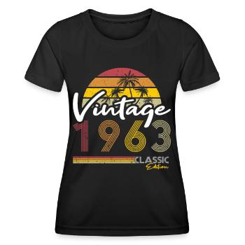 60th Anniversary Vintage 1963 Classic Edition - Women's Functional T-Shirt - black - Front - AI Model Female 172 light (172cm)