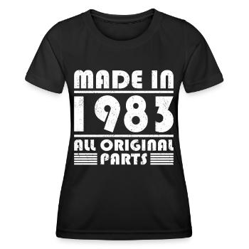 40th birthday Made in 1983 All Original Parts - Women's Functional T-Shirt - black - Front - AI Model Female 172 light (172cm)