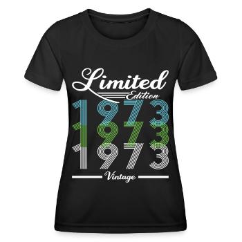 50th Anniversary Vintage 1973 Limited Edition - Women's Functional T-Shirt - black - Front - AI Model Female 172 light (172cm)