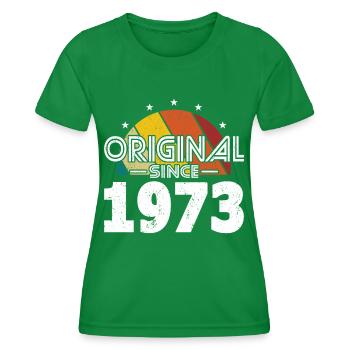 50th birthday born 1973 Original Since 1973 - Women's Functional T-Shirt - kelly green - Front - AI Model Female 172 dark (172cm)