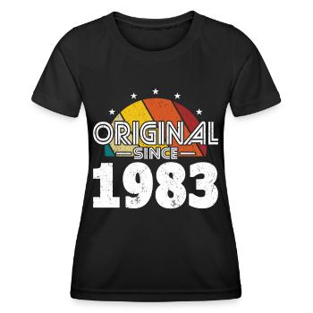 40th birthday born 1983 Original Since 1983 - Women's Functional T-Shirt - black - Front - AI Model Female 172 light (172cm)