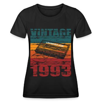 30th Birthday Vintage 1993 Legendary Mix - T-shirt sport Femme - noir - Devant - AI Model Female 172 light (172cm)