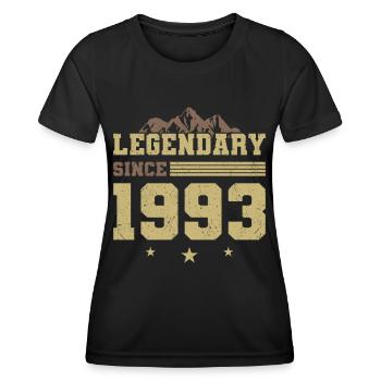 30e anniversaire né en 1993 Légendaire depuis 1993 - T-shirt sport Femme - noir - Devant - AI Model Female 172 light (172cm)