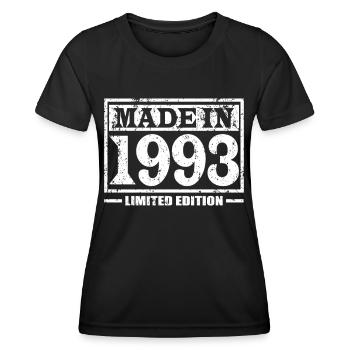 30e anniversaire Made in 1993 édition limitée - T-shirt sport Femme - noir - Devant - AI Model Female 172 light (172cm)