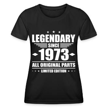 50. Geburtstag Jahrgang 1973 Legendary Since 1973 - Frauen Funktions-T-Shirt - Schwarz - Vorne - AI Model Female 172 light (172cm)