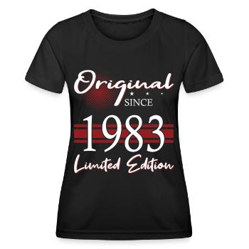 40th birthday born 1983 Original Since 1983 - Women's Functional T-Shirt - black - Front - AI Model Female 172 light (172cm)