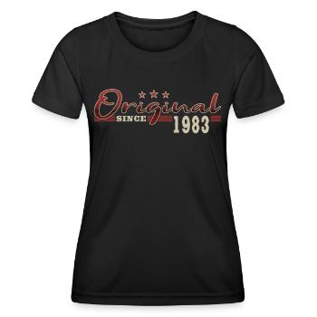 40th birthday born 1983 Original Since 1983 - Women's Functional T-Shirt - black - Front - AI Model Female 172 light (172cm)