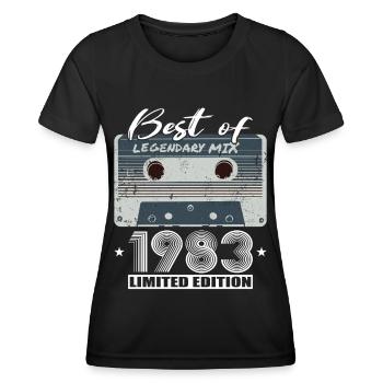40th birthday born 1983 Best of 1983 - Women's Functional T-Shirt - black - Front - AI Model Female 172 light (172cm)