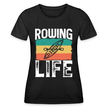 Aviron Aviron Life Aviron Rowing Canoë Kayak Aviron - T-shirt sport Femme - noir - Devant - AI Model Female 172 light (172cm)