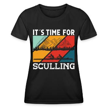 Rowing Time For Sculling Rowing Rowing Canoe - Women's Functional T-Shirt - black - Front - AI Model Female 172 light (172cm)