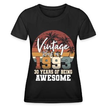 30. Geburtstag Jahrgang 1993 Best of 1993 - Frauen Funktions-T-Shirt - Schwarz - Vorne - AI Model Female 172 light (172cm)