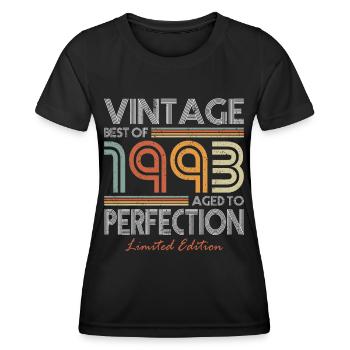 30. Geburtstag Jahrgang 1993 Best of 1993 - Frauen Funktions-T-Shirt - Schwarz - Vorne - AI Model Female 172 light (172cm)