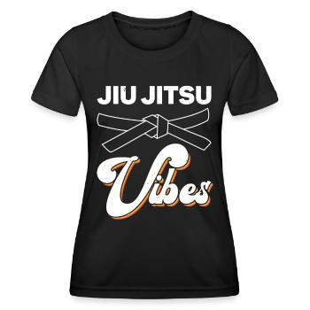 Jiu Jitsu Vibes Jujutsu Arts Martiaux Kampfkunst - T-shirt sport Femme - noir - Devant - AI Model Female 172 light (172cm)