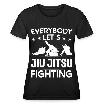 Jujutsu Tout le monde laisse le Jiu Jitsu Combattre le MMA - T-shirt sport Femme - noir - Devant - AI Model Female 172 light (172cm)