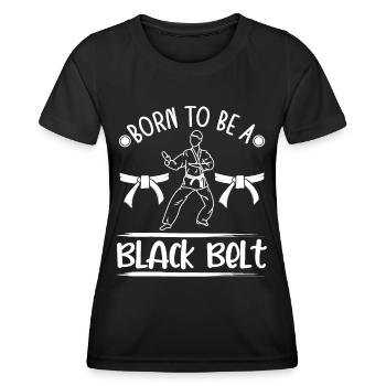 Jiu jitsu né pour être une ceinture noire Jujutsu MMA - T-shirt sport Femme - noir - Devant - AI Model Female 172 light (172cm)
