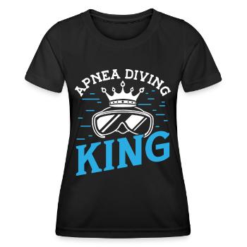 Apnea Diving King Freediving Diving Diver Swimming - Frauen Funktions-T-Shirt - Schwarz - Vorne - AI Model Female 172 light (172cm)