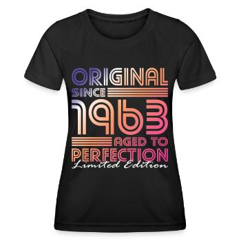 60th birthday born 1963 Original Since 1963 - Women's Functional T-Shirt - black - Front - AI Model Female 172 light (172cm)