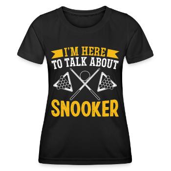Billiards Here To Talk About Snooker 8 Ball Pool - Women's Functional T-Shirt - black - Front - AI Model Female 172 light (172cm)