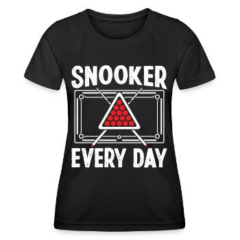 Snooker Every Day Billiards 8 Ball Pool Players - Women's Functional T-Shirt - black - Front - AI Model Female 172 light (172cm)