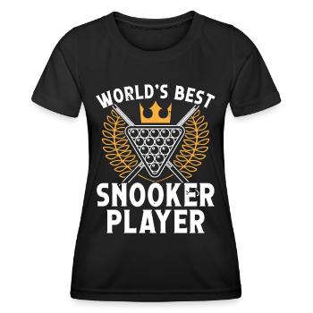 Billiard Worlds Best Snooker Player 8 Ball Pool - Women's Functional T-Shirt - black - Front - AI Model Female 172 light (172cm)