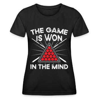 Snooker Game Won In The Mind Billiards 8 Ball Pool - Women's Functional T-Shirt - black - Front - AI Model Female 172 light (172cm)