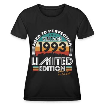 30. Geburtstag Jahrgang 1993 Vintage 1993 - Frauen Funktions-T-Shirt - Schwarz - Vorne - AI Model Female 172 light (172cm)