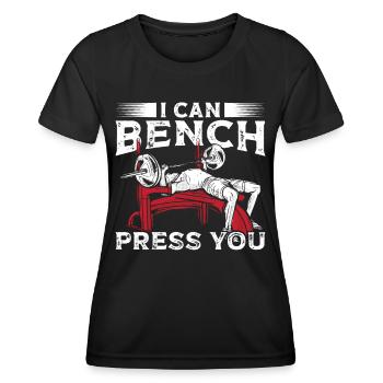 Strongman I Bench Press You Fitness Bodybuilding - Frauen Funktions-T-Shirt - Schwarz - Vorne - AI Model Female 172 light (172cm)