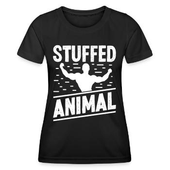Strongman Stuffed Animal Gym Fitness Bodybuilding - Women's Functional T-Shirt - black - Front - AI Model Female 172 light (172cm)