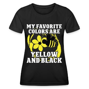 Beekeeper Favorite Colors Yellow & Black Bee Beekeeping - Women's Functional T-Shirt - black - Front - AI Model Female 172 light (172cm)
