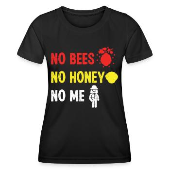 Apiculteur Pas d’abeilles Pas de miel Pas de moi Abeilles Apiculture - T-shirt sport Femme - noir - Devant - AI Model Female 172 light (172cm)