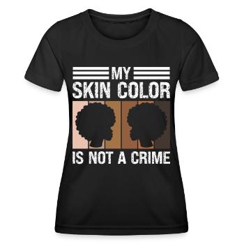 Mois de l’histoire des Noirs Ma couleur de peau n’est pas un crime - T-shirt sport Femme - noir - Devant - AI Model Female 172 light (172cm)