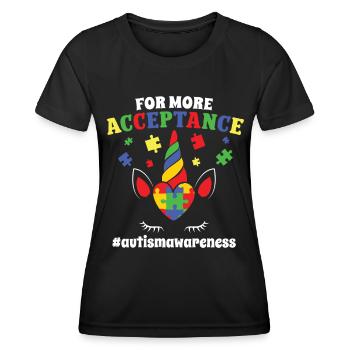 Autismus For More Acceptance Autism Awareness - Women's Functional T-Shirt - black - Front - AI Model Female 172 light (172cm)