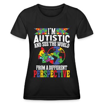 Autism Autistic World From Different Perspective - Women's Functional T-Shirt - black - Front - AI Model Female 172 light (172cm)