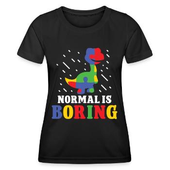 Autismus normal est ennuyeux Conscience de l’autisme - T-shirt sport Femme - noir - Devant - AI Model Female 172 light (172cm)