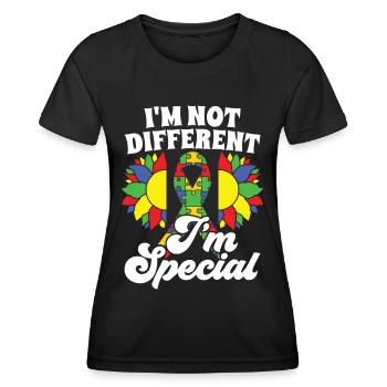 Autismus Not Different Special Autism Awareness - Frauen Funktions-T-Shirt - Schwarz - Vorne - AI Model Female 172 light (172cm)