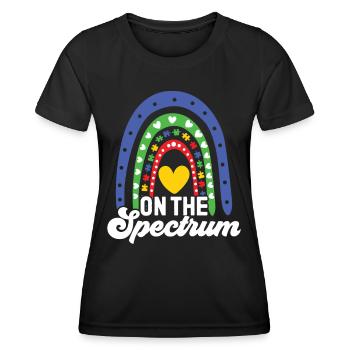 Autismus On The Spectrum Sensibilisation à l’autisme - T-shirt sport Femme - noir - Devant - AI Model Female 172 light (172cm)