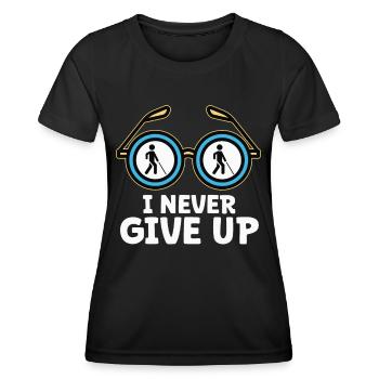 Blindheit I Never Give Up Blindness Awareness - Women's Functional T-Shirt - black - Front - AI Model Female 172 light (172cm)