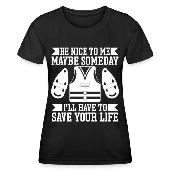 Lifeguard Be Nice To Me Lifeguard - Women's Functional T-Shirt - black - Front - AI Model Female 172 light (172cm)