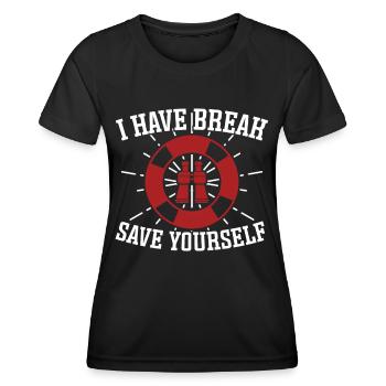 Lifeguard Save Yourself Lifeguard - Women's Functional T-Shirt - black - Front - AI Model Female 172 light (172cm)