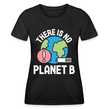 Activisme environnemental, il n’y a pas de planète B Protection de l’environnement - T-shirt sport Femme - noir - Devant - AI Model Female 172 light (172cm)
