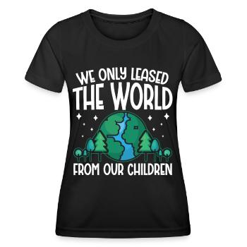 L’activisme environnemental a loué le monde aux enfants de la Terre - T-shirt sport Femme - noir - Devant - AI Model Female 172 light (172cm)
