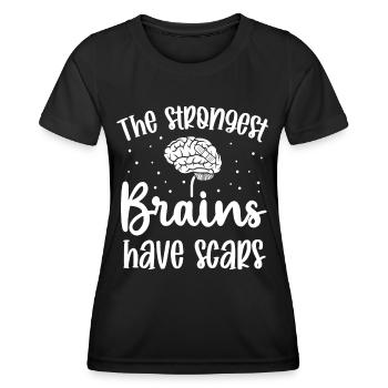 Gehirnchirurg Strongest Brains Have Scars Chirurg - Frauen Funktions-T-Shirt - Schwarz - Vorne - AI Model Female 172 light (172cm)