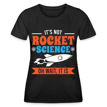 Ingénieur aérospatial Ce n’est pas sorcier - T-shirt sport Femme - noir - Devant - AI Model Female 172 light (172cm)