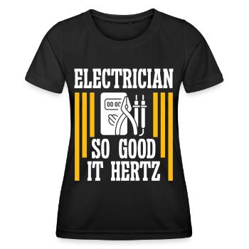 Elektriker So Good It Hertz Elektroingenieur - Frauen Funktions-T-Shirt - Schwarz - Vorne - AI Model Female 172 light (172cm)