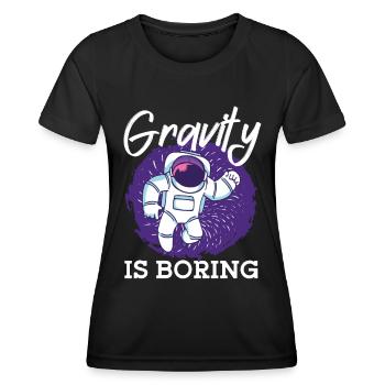 La gravité des astronautes est ennuyeuse Espace spatial - T-shirt sport Femme - noir - Devant - AI Model Female 172 light (172cm)
