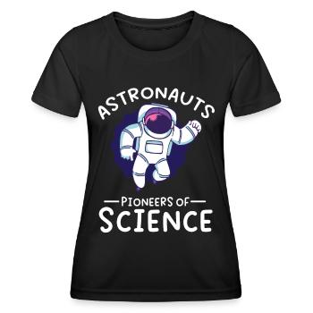 Les astronautes pionniers de la science Les astronautes de l’espace - T-shirt sport Femme - noir - Devant - AI Model Female 172 light (172cm)