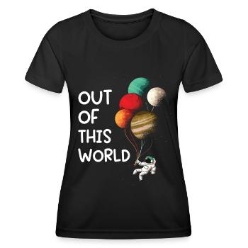 Astronaute hors de ce monde Spaceman Space - T-shirt sport Femme - noir - Devant - AI Model Female 172 light (172cm)